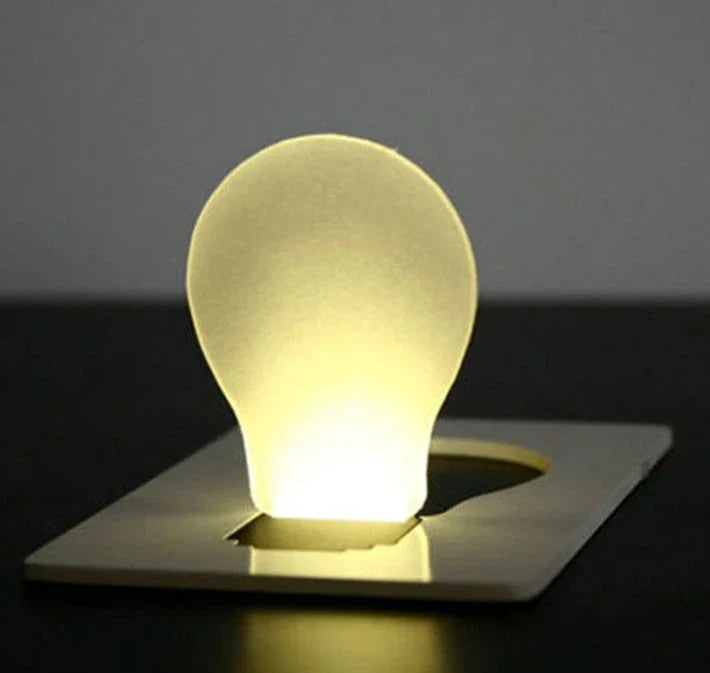Portable LED card pocket light bulb for network communication, 15 grams