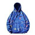 Loose hooded sleeveless pullover for men in black, blue, white, yellow, sizes S to 4XL