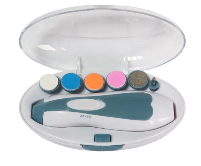 Pink and blue ultra-quiet baby nail polisher with night light for newborns