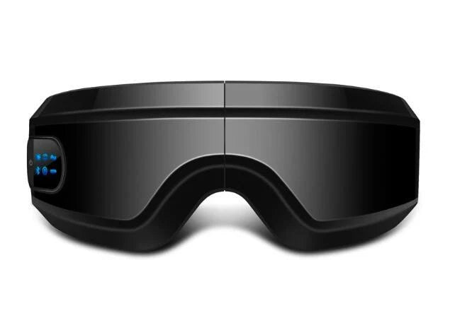 3D 4D Rechargeable Eye Massager with Bluetooth Music Player in black and white