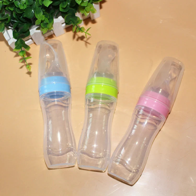 Baby Spoon Bottle Feeder in various colors for easy, safe feeding