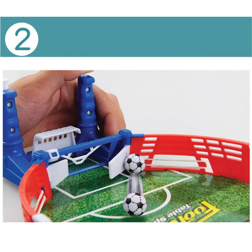 Mini football board game kit for kids, portable tabletop soccer set