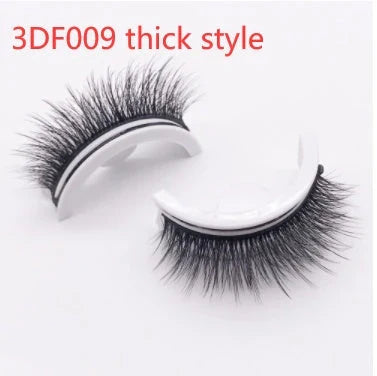 Captivating 3D layered mink-like false eyelashes for bold, voluminous eye makeup looks