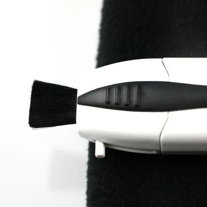 Compact eyewear cleaning brush for glasses and sunglasses, available in multiple colours