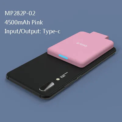 MP282P 4500mAh back clip battery pack in black white blue pink and red colour options