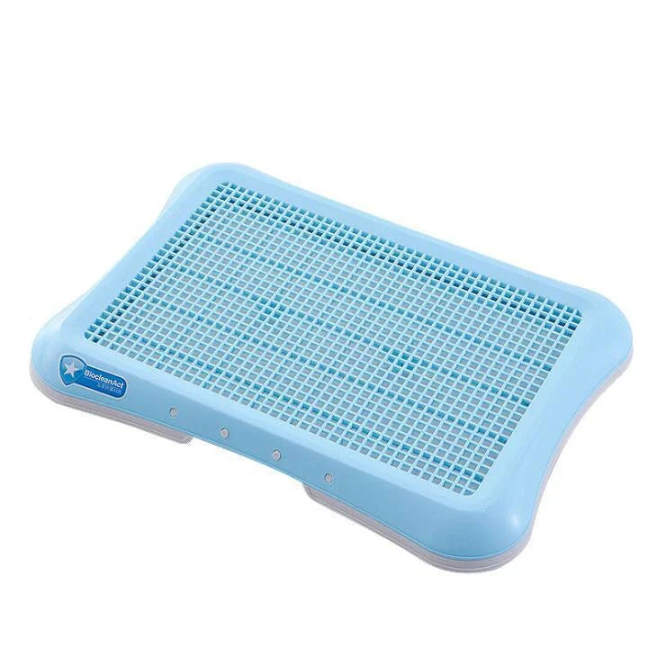 Antibacterial puppy potty tray in pink, light green, and blue, dimensions 47*34*5cm