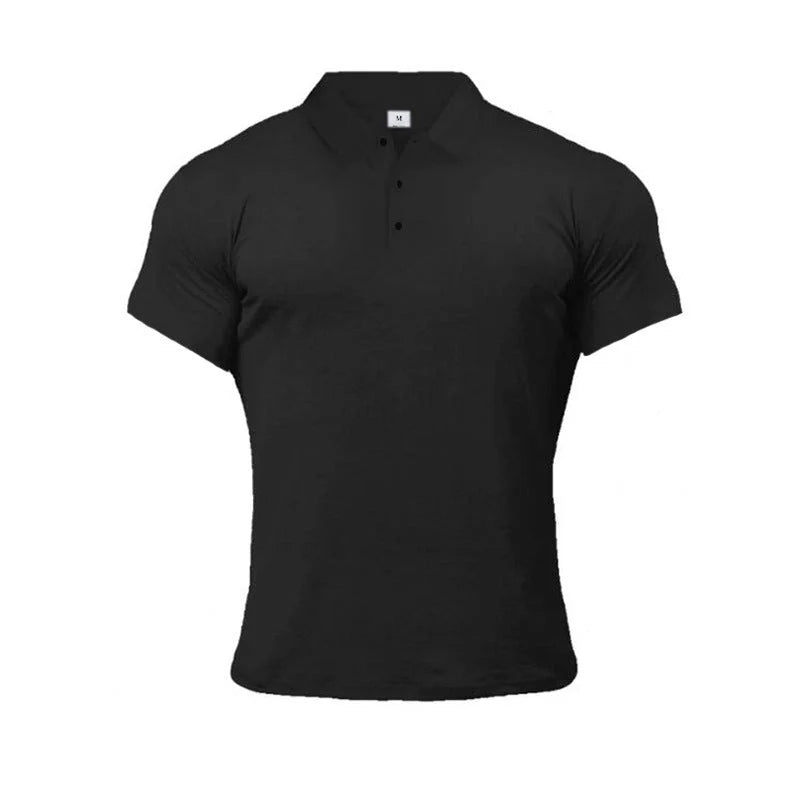 Men's slim fit cotton polo shirt for summer sports in various colours