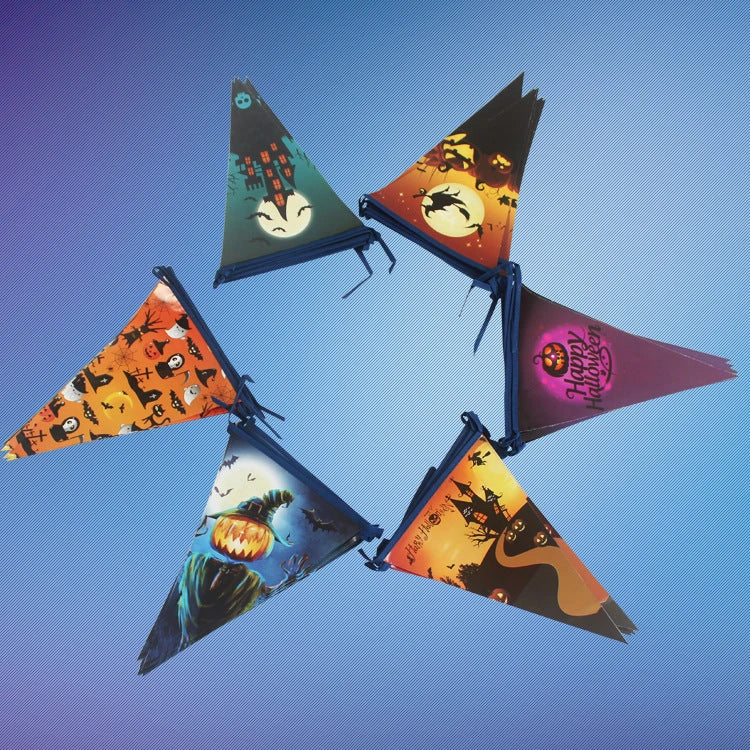 Vibrant Halloween paper bunting with ghosts, pumpkins, and witches for Kiwi celebrations and parties