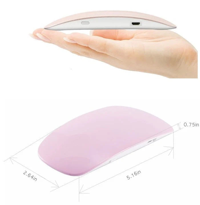 USB Nail Light LED Portable 6W in pink and white with adjustable angle for quick drying