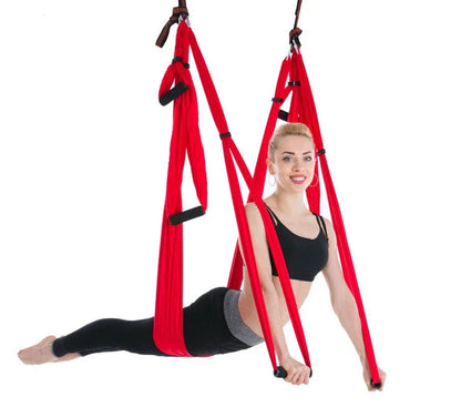 Anti-Gravity Yoga Hammock made of durable nylon fabric, available in a range of vibrant Kiwi-friendly colours