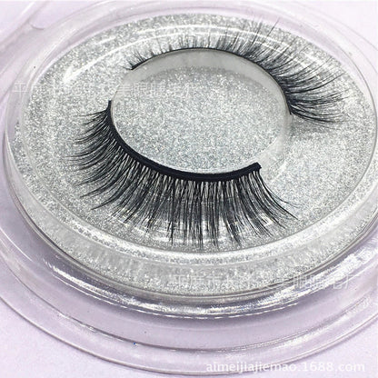 3D-16 mink hair false eyelashes with natural eye tail elongation and cotton terminals