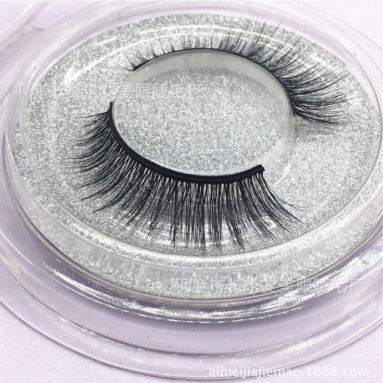 3D-16 natural eye tail elongation eyelash set with pure handmade mink hair construction for 8-12 hour comfortable wear and cotton terminals that prevent irritation