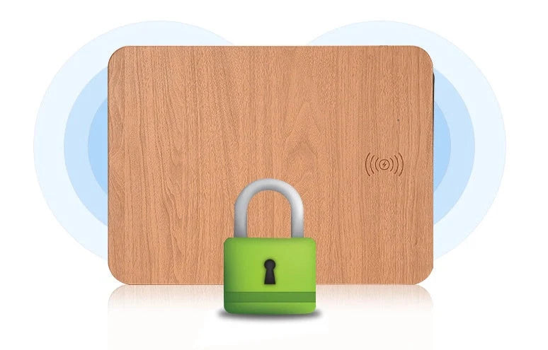 Wooden wireless charger with QI 1.1 standard and 5W output