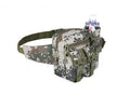 Small waterproof tactical bag with multiple pockets in camouflage colour for outdoor running and hiking