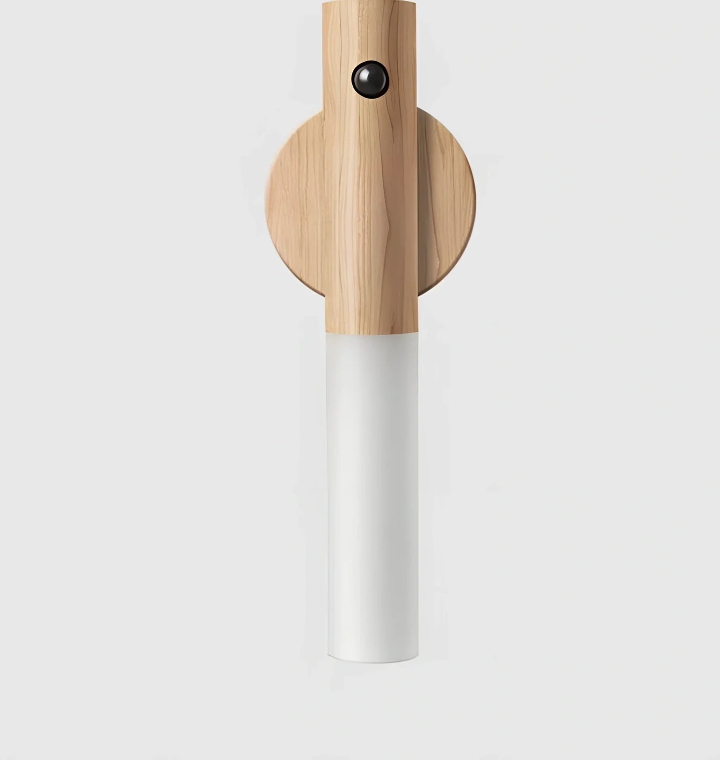 Smart Sensor LED Desk Lamp in coffee wood, 182mm tall with 500mAh battery and warm white 1W light