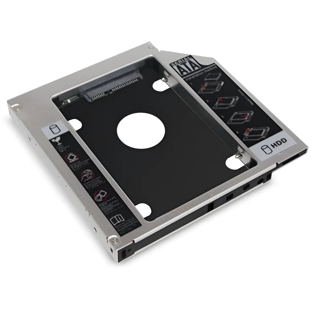 9.55mm aluminium hard drive bracket for 9.5mm optical drive bay laptop upgrade mounting