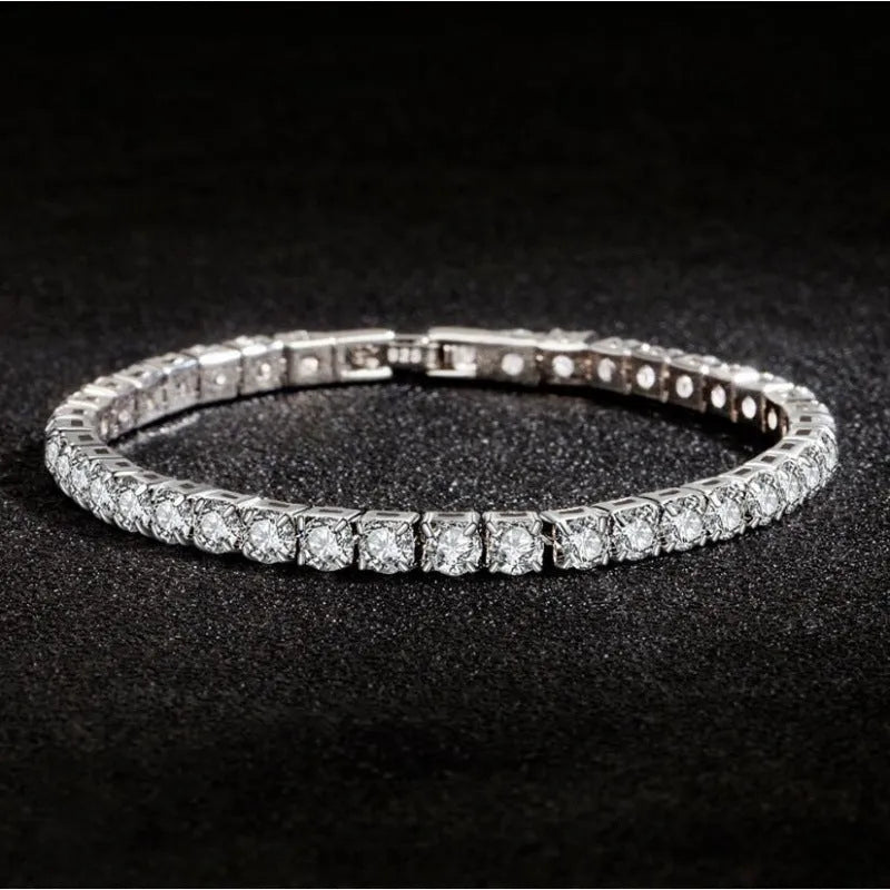 Women's diamond studded adjustable bracelet in gold tone with multiple size options