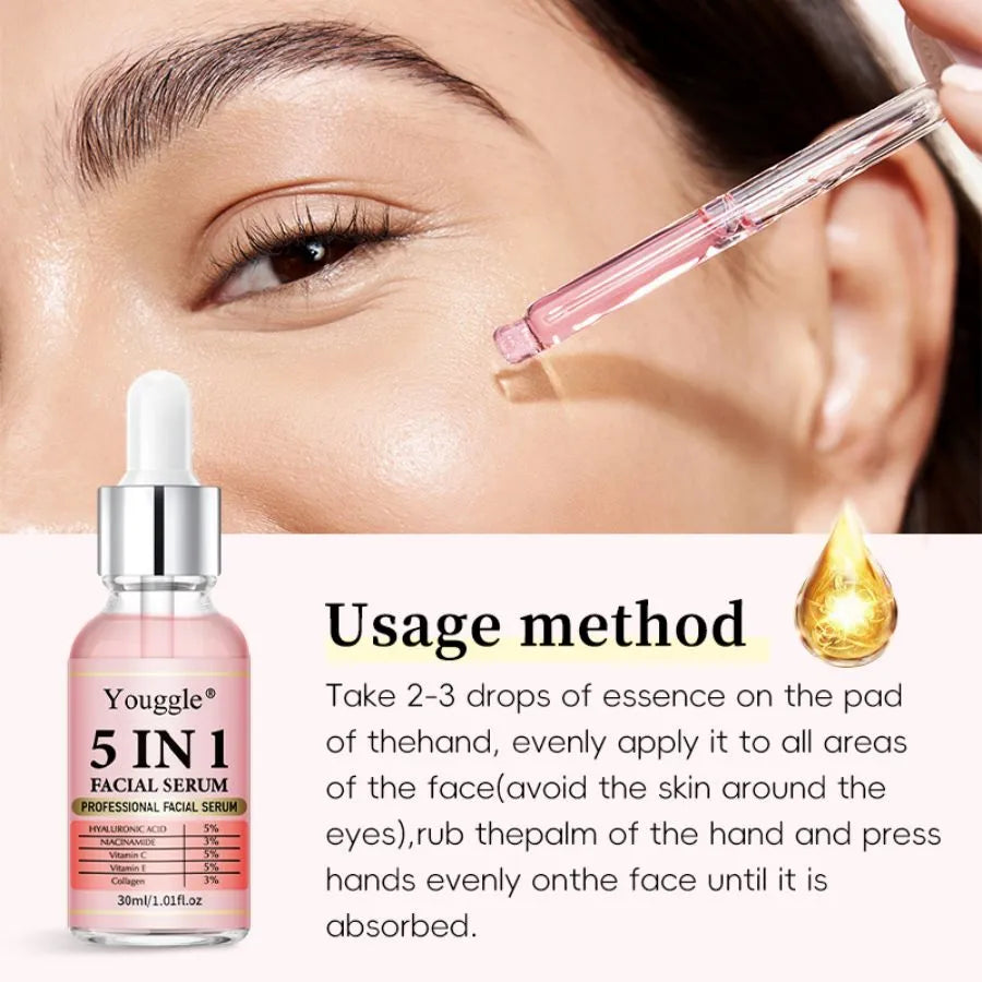 30 ml 5-in-1 face serum bottle for brighter even complexion daily skincare