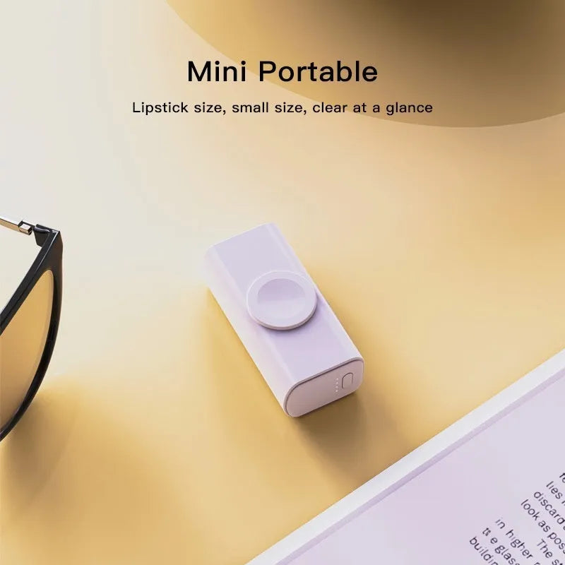 Compact 5000mAh portable power bank with folding double head in black plastic shell