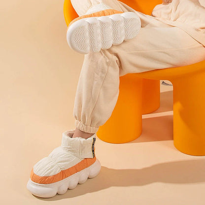 Winter ankle boots with down cloth upper in various colours for warmth and style