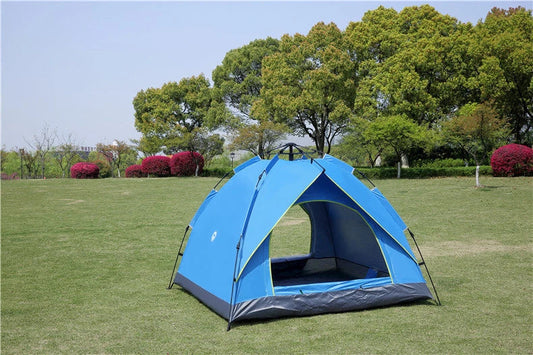 Automatic spring camping tent with quick setup and rainproof design