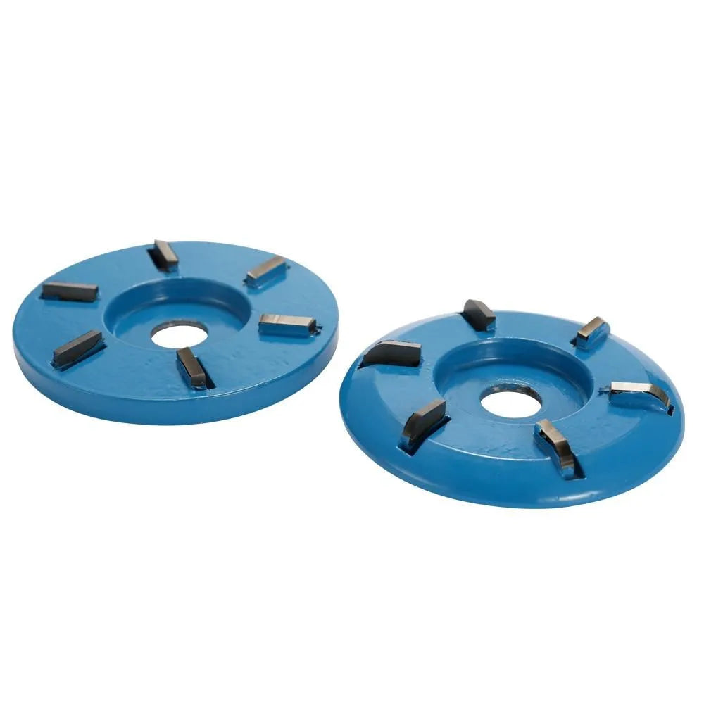 Meterk six-tooth wood carving disc for 16mm angle grinder, 90mm diameter, arc tooth profile