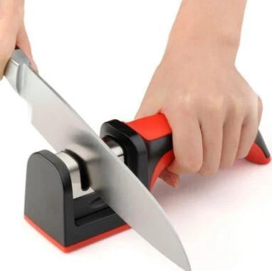 Professional Knife Sharpener with three-level sharpening and anti-slip base