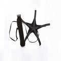 Black football juggling belt with elastic cord for solo training practice