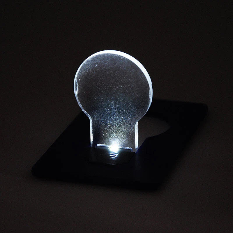 Portable LED card pocket light bulb for network communication, 15 grams