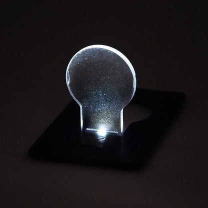 Portable LED card pocket light bulb for network communication, 15 grams