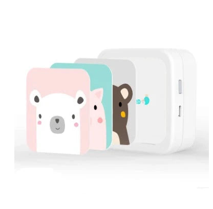 Compact Thermal Pocket Portable Bluetooth Printer with white and pink options