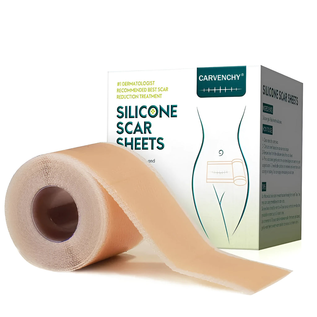 Silicone scar tape roll with pomegranate and glycerin, 3 metre length, standard specification