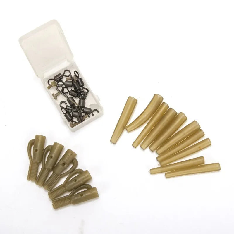 30 piece European carp fishing accessory set with anti-winding pipes and threaded hoses