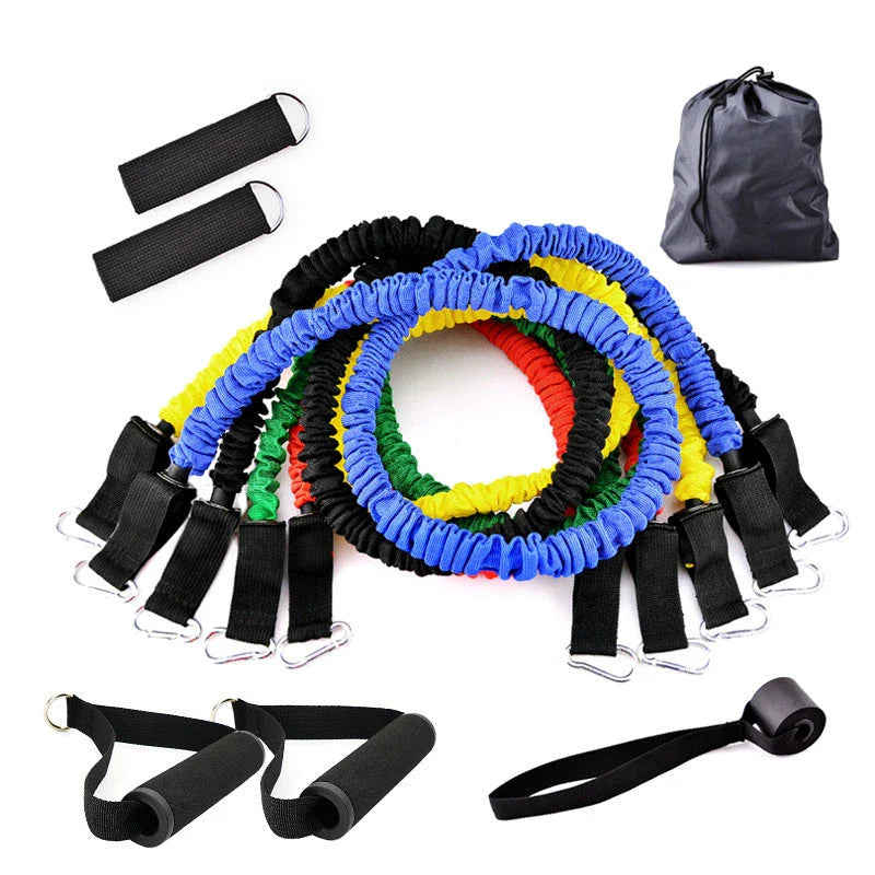 Premium resistance bands in various resistance levels for full-body toning and strengthening exercises