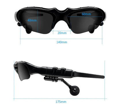 Bluetooth 5.0 smart sunglasses with wireless headphones and polarized lenses