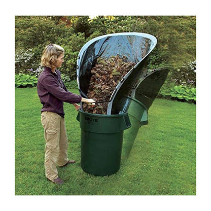 Green foldable dustpan leaf storage bag collector for efficient garden cleanup
