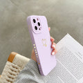 Soft love shockproof silicone phone case in beige for Apple iPhone 13 and 14 series with raised bumper edge