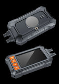 Motorcycle dash camera with 3-inch screen and dual lenses for front and rear recording