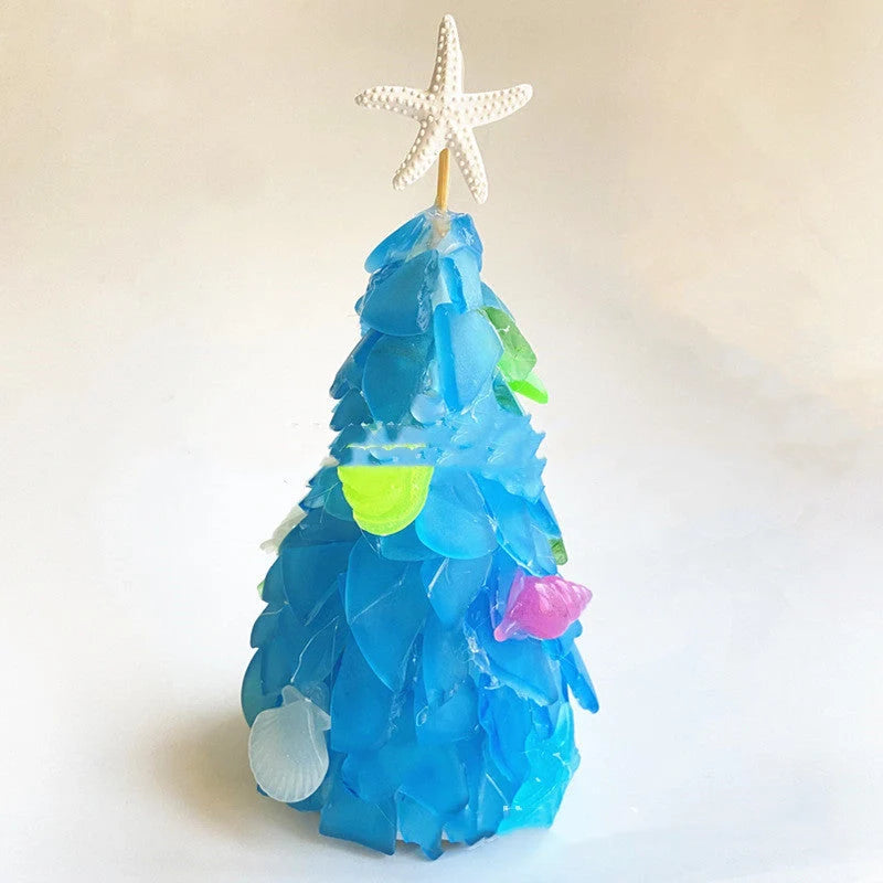 Unique blue PVC Christmas tree decoration for holiday DIY projects
