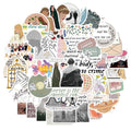 50 adhesive sticker sheets with graffiti cartoon designs for luggage and notebook personalisation