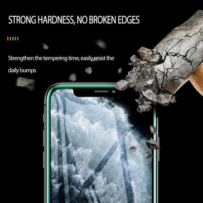 Luminous Full Cover Tempered Glass for iPhone glowing in the dark