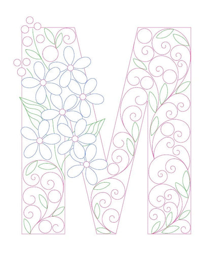 Paper Filigree Painting Kit - Letters for creative art projects