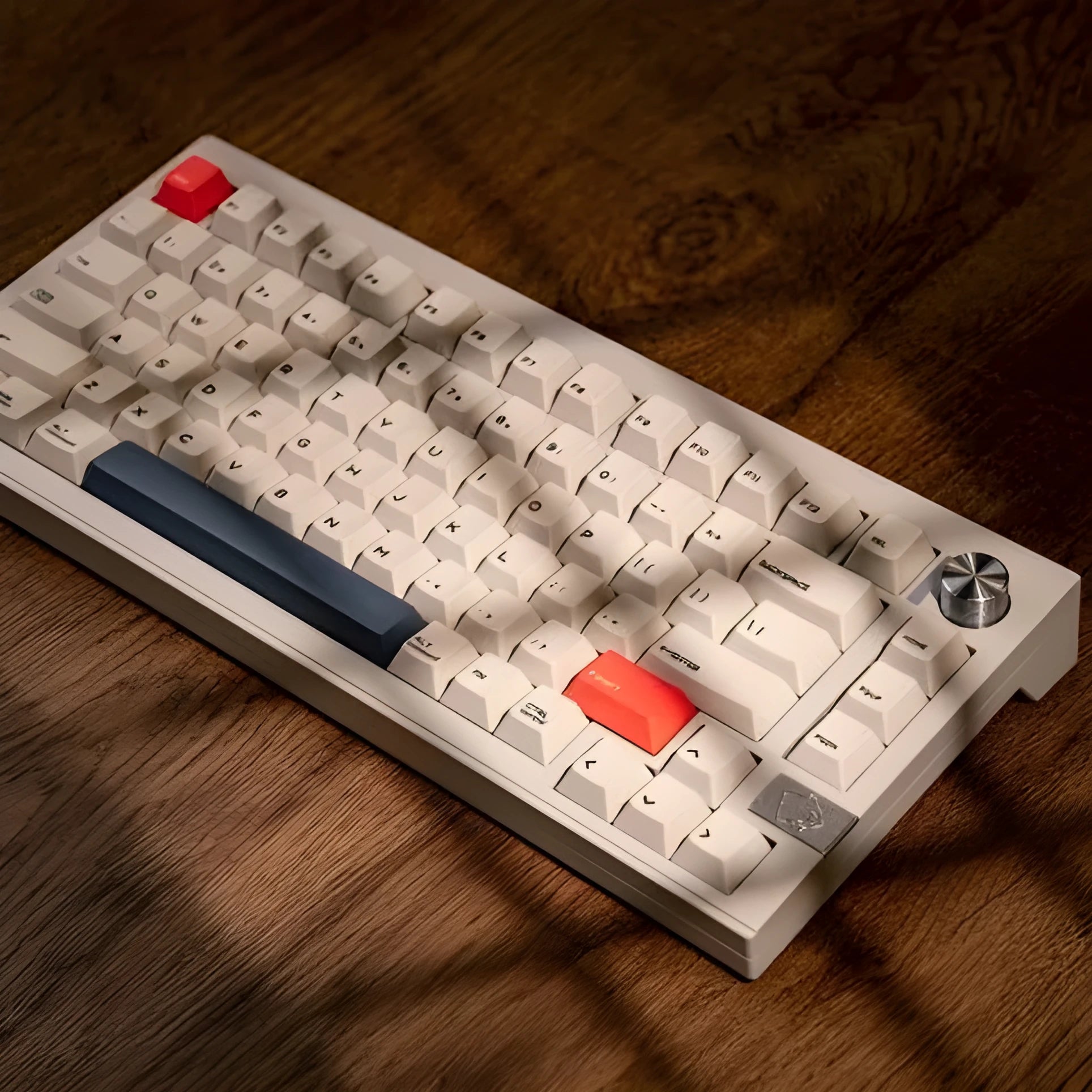 Chidu V75 aluminum mechanical keyboard with frosted gray shaft and RGB backlighting, 81-key black layout