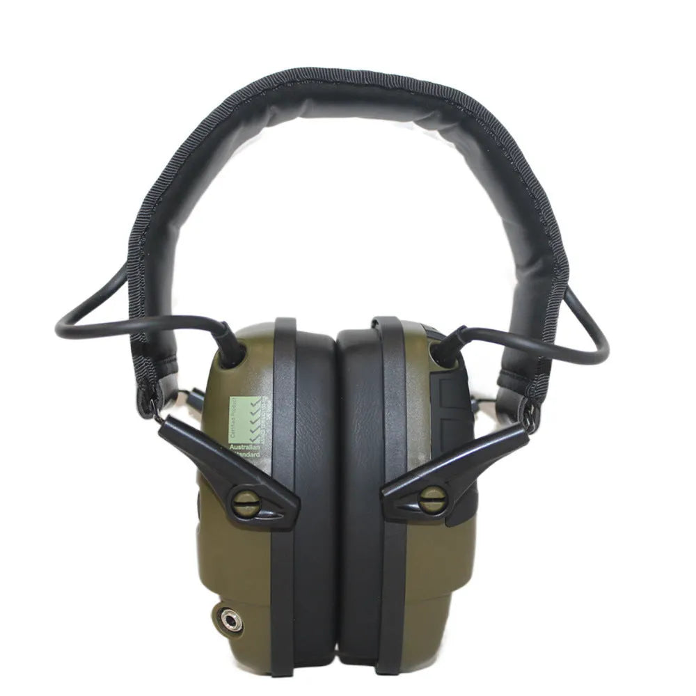 Outdoor Light Luxury Sports Noise-canceling Headphones H1 in army green, head-worn design for hunting and shooting