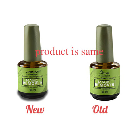 Burst Magic 15ml nail polish remover bottle, 5x3x3cm, for fast 1-2 minute gel soak-off and degreasing