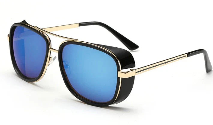 Stylish anti-glare driving sunglasses with retro-inspired design and durable metal and plastic frames