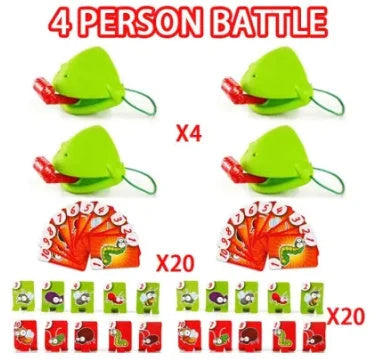 Chameleon Lizard Mask Board Game with puff-activated tongue for family fun
