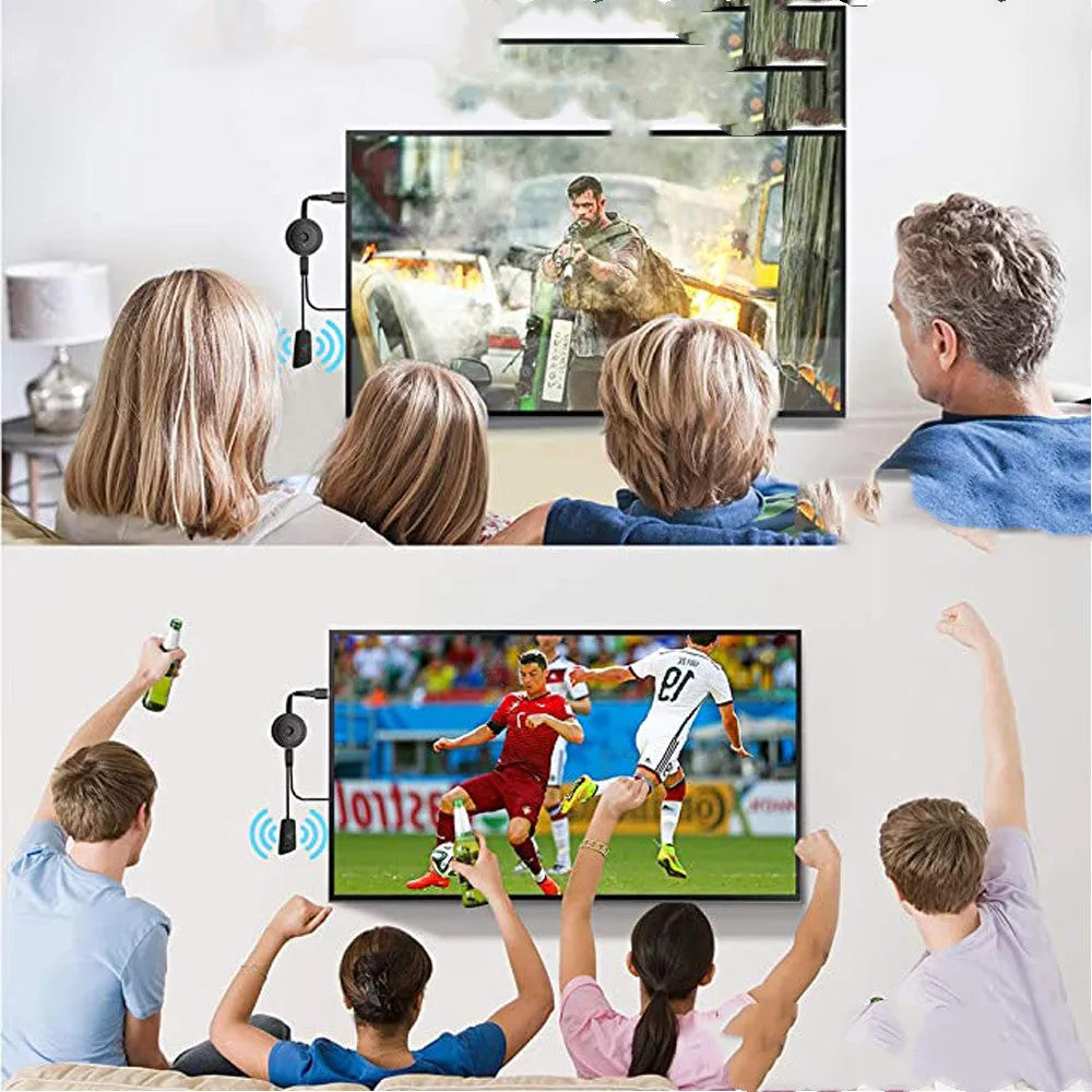 Pushbao dual-band WiFi HDMI dongle for TV projector, 12x90x30mm