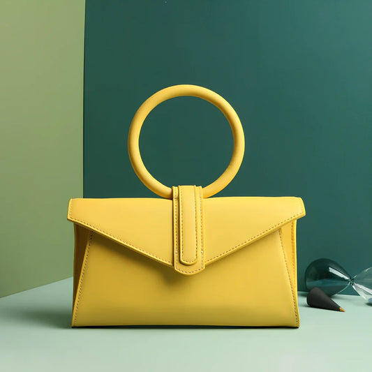 Women's one shoulder diagonal bag in rose red with small pocket, two-layer cowhide, 22x18 cm size