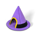 Purple Halloween witch hat shaped cloth cat nest bed measuring 60cm by 45cm
